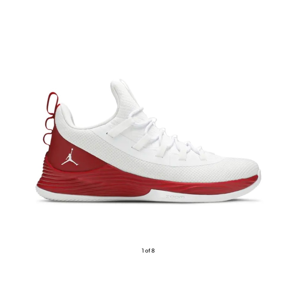 Jordan Athletic Shoes in Red and White with Breathable Mesh and Secure Lacing